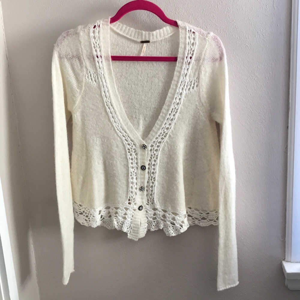 Free People cream colored sweater